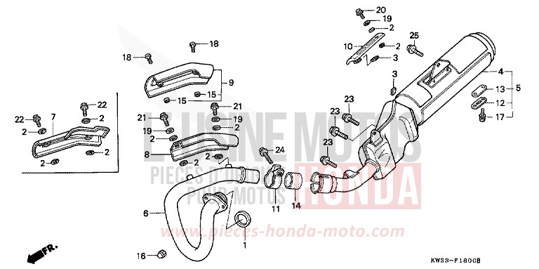 EXHAUST MUFFLER for Dominator 250 BLACK (NH1E) from 1990